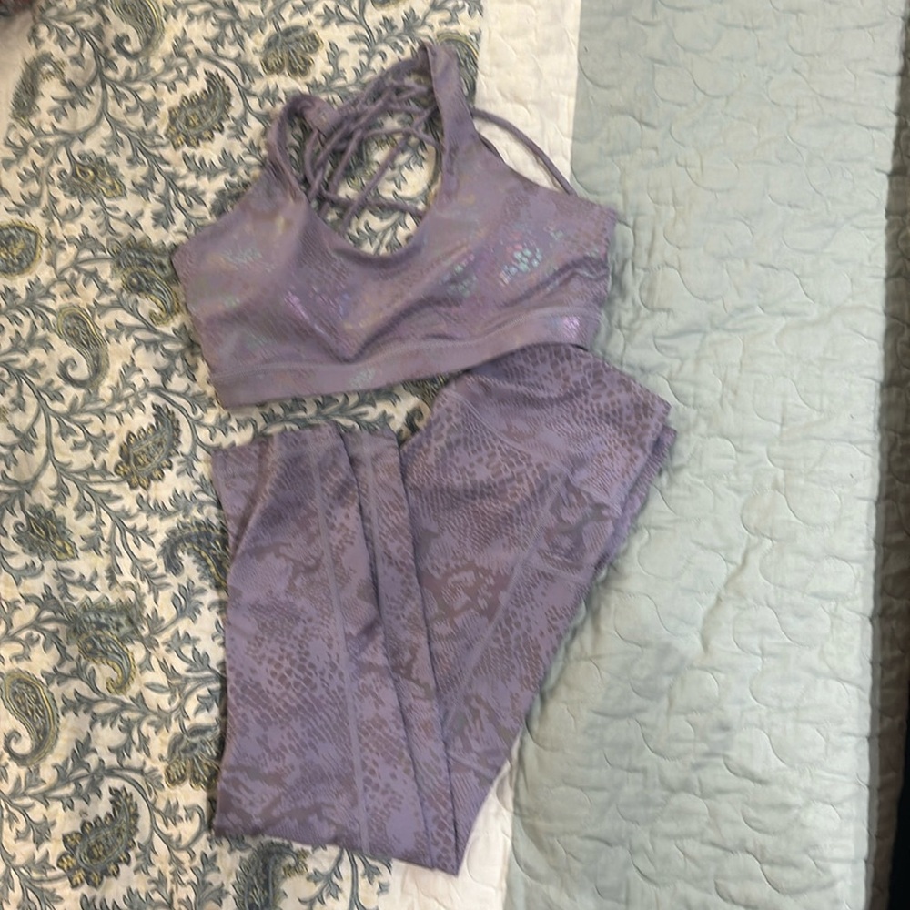Constantly varied gear purple mermaid workout set CVG
